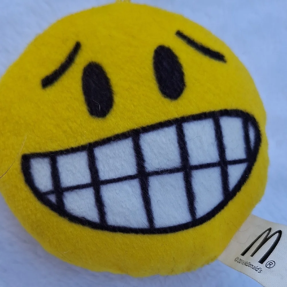 McDonald's Yellow and White Emoji Keychain